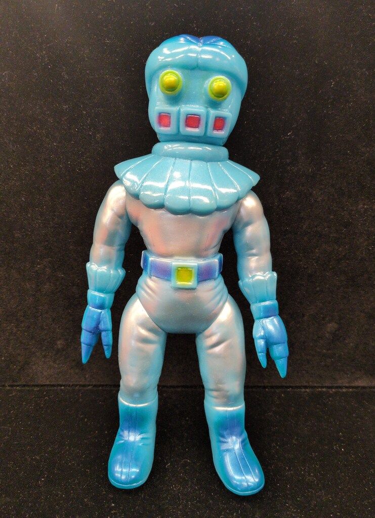 マーミット 世紀の大怪獣シリーズ ズール星人 水色成型 銀 青スプレー 1期