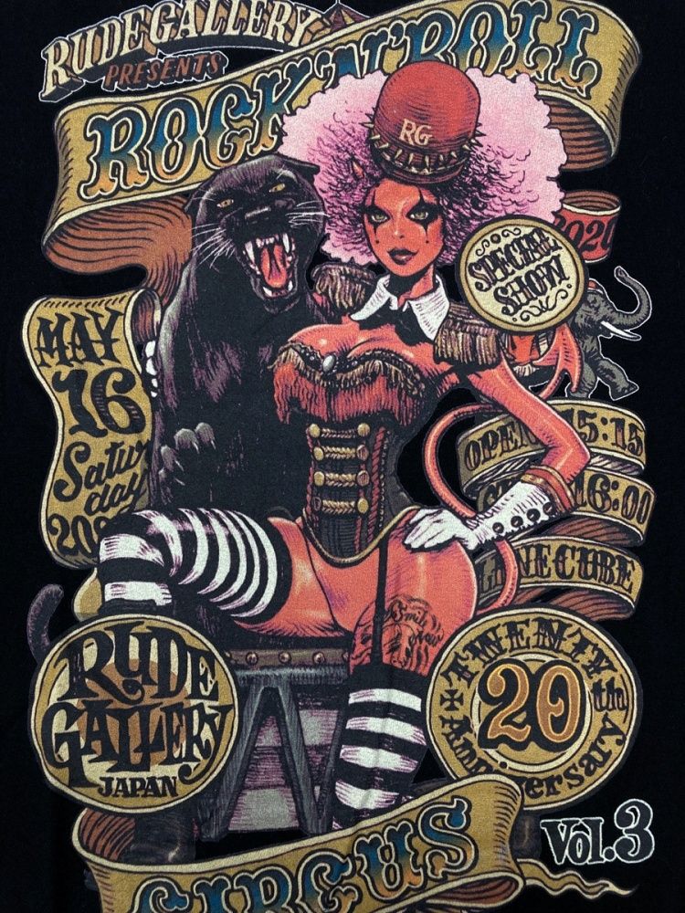 RUDE GALLERY ROCK'N'ROLL CIRCUS ポスター黒 RUDE GALLERY ROCK'N'ROLL CIRCUS ポスター黒 RUDE GALLERY -ROCK'N