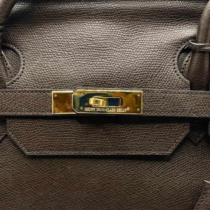 HIGH-CLASS ハイクラス ハンドバッグ レザー ブラウン 40サイズ 保存袋