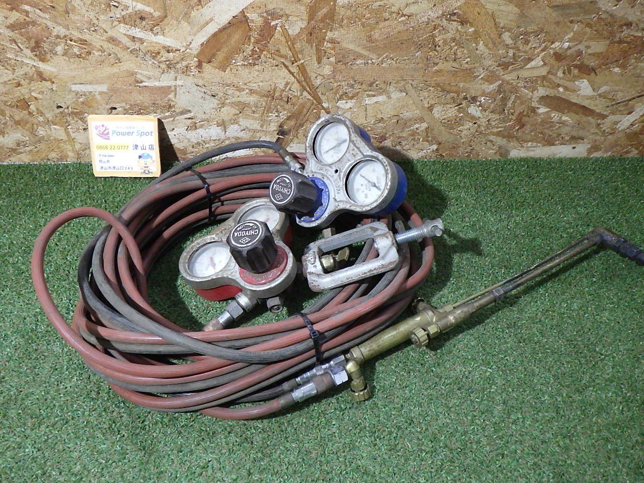 アセチレン切断機セット 動作未 ガス切断機 鉄工用 溶接機 圧力調整器 現状渡し品 品