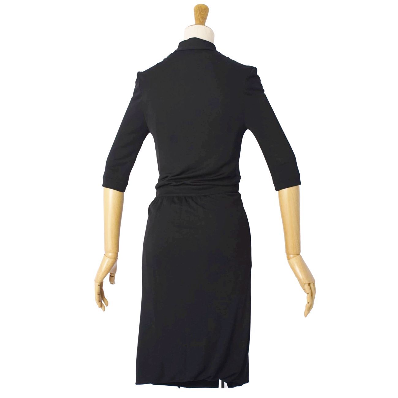 美品 グッチ GUCCI ワンピース 五分袖 レーヨンジャージー チェーン