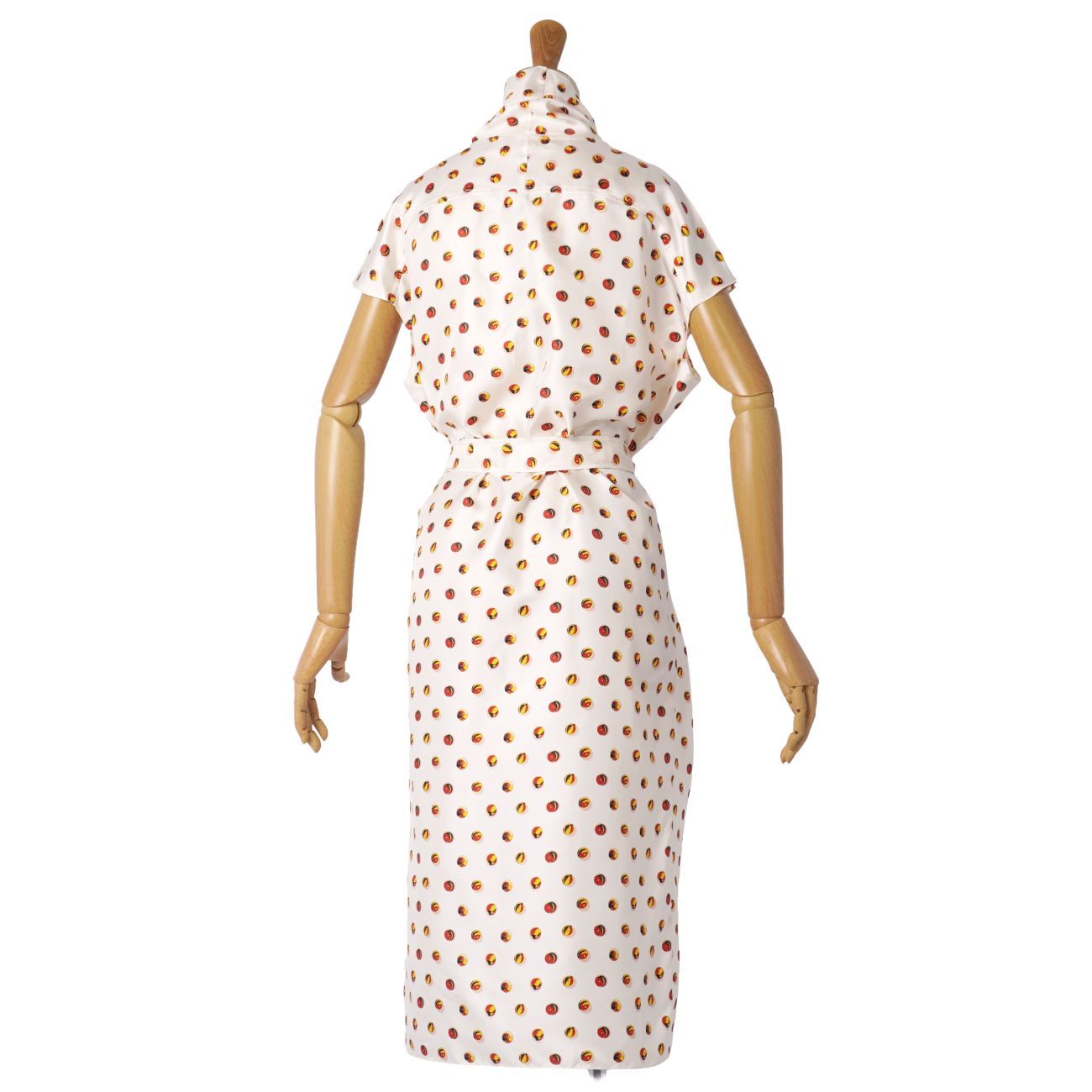 極美品 エルメス HERMES ワンピース 18SS ノースリーブ 総柄 シルク