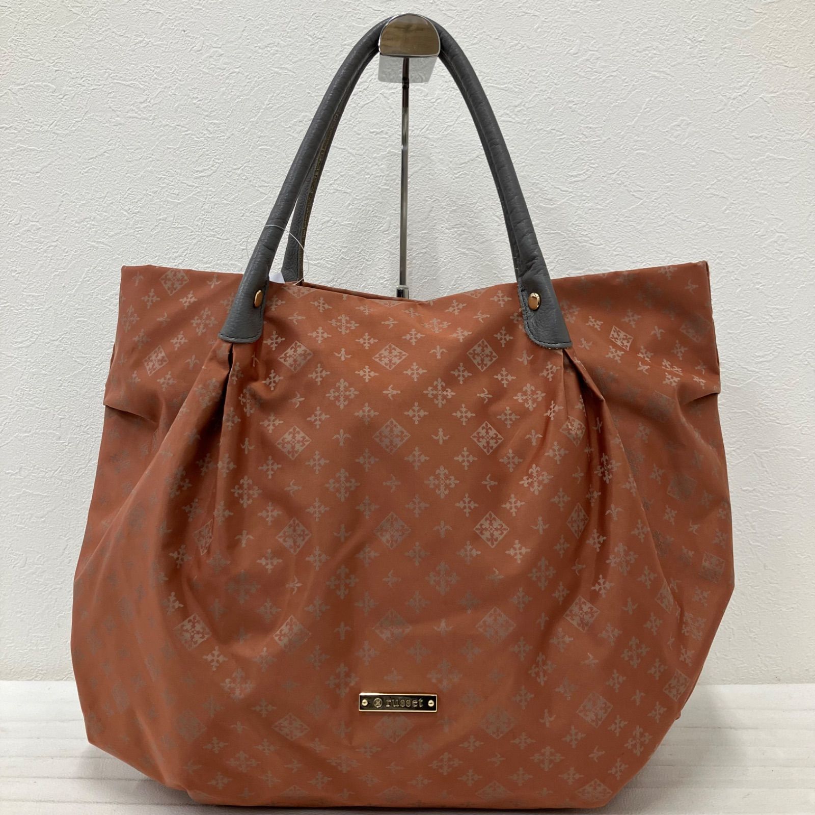 8729 russet ラシット トートバッグ モノグラム 総柄 オレンジ系 
