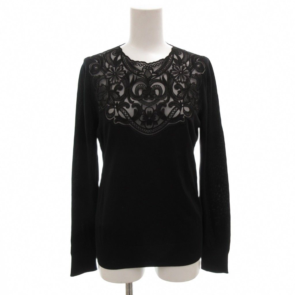 D&G ドルチェアンドガッパーナ　シルク カットソー / 黒 XL ドルチェ&ガッバーナ ドルガバ DOLCE&GABBANA Tシャツ カットソー 絹