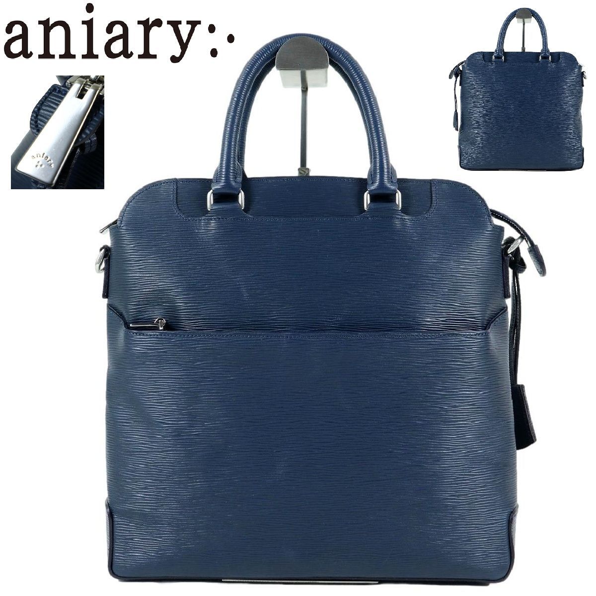 S3691】【極美品】aniary アニアリ レザーバッグ ハンドバッグ オール