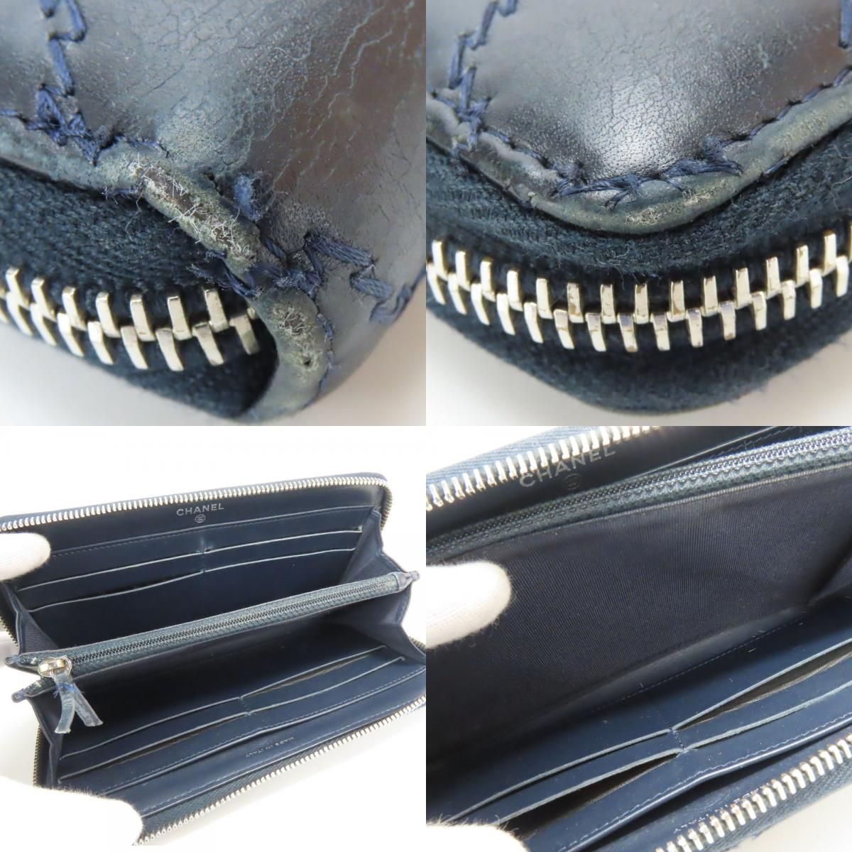早いものがち　CHANEL ラウンドファスナー 中古・古着通販】CHANEL (シャネル) 2つ折り財布 カンボンライン