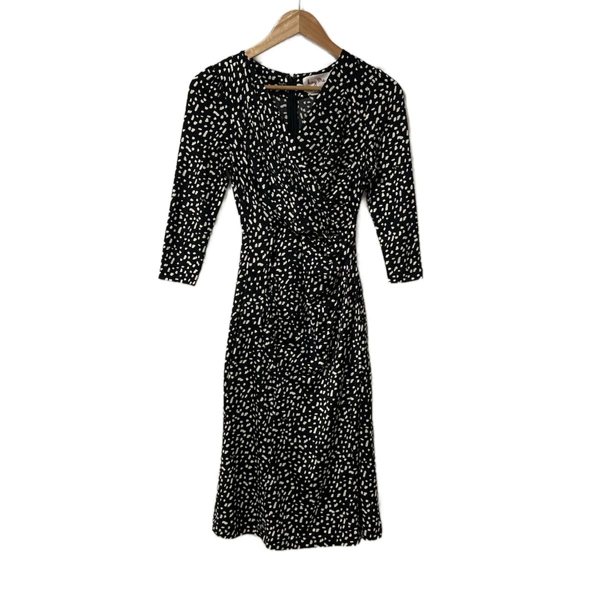 美品 kayme ケイミー カシュクールワンピース 伸縮 Aライン7号 美品 kayme ケイミー カシュクールワンピース 伸縮 Aライン7号