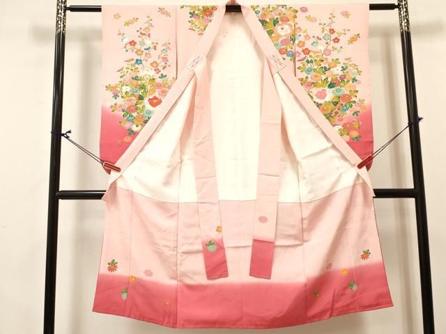 七五三　女の子　作家物　落款入り７歳　祝着　四つ身　逸品　長襦袢付き 七五三 女の子 作家物 落款入り7歳 祝着 四つ身 逸品 長襦袢付き