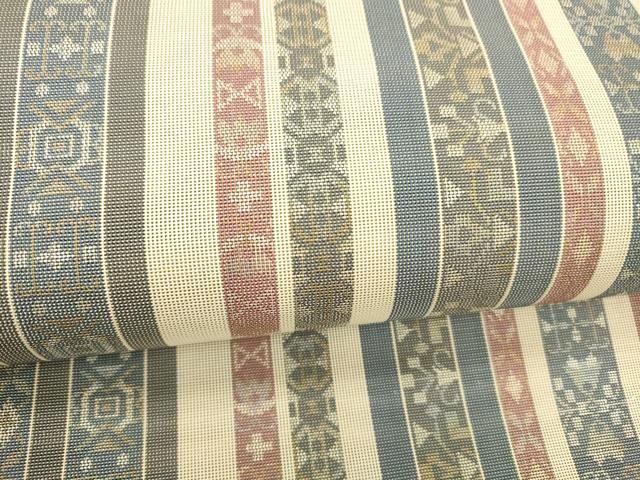 平和屋着物＊夏物　八寸名古屋帯　抽象間道　金糸　正絹　逸品　DABB3643cm 平和屋着物＊夏物 八寸名古屋帯 抽象間道 金糸 正絹 逸品 DABB3643cm