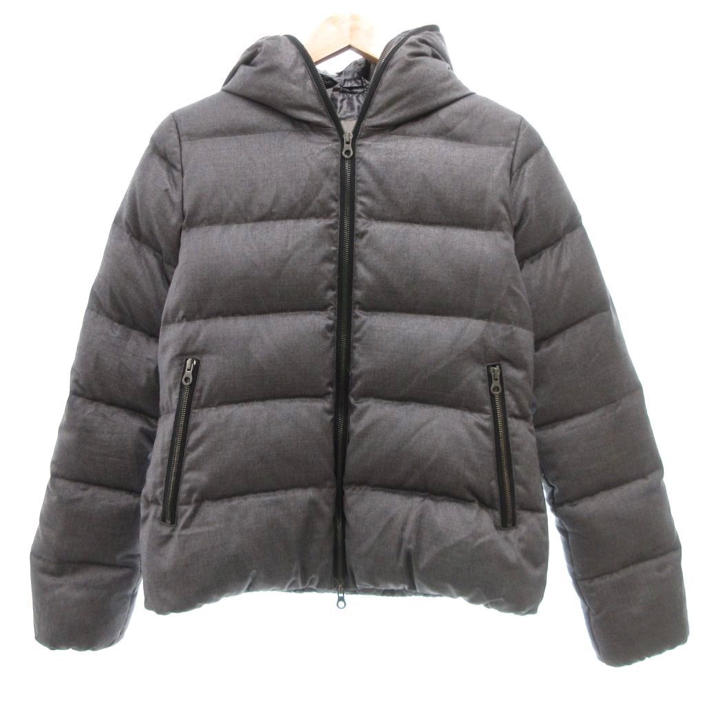 DUVETICAフード付きダウンジャケット サイズ40 グレー デュベティカ DUVETICA フーデッド ダウンジャケット カシミヤ混 40