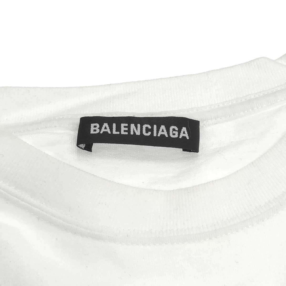 BALENCIAGA バレンシアガ BBロゴプリントTシャツ 570803 TEV48