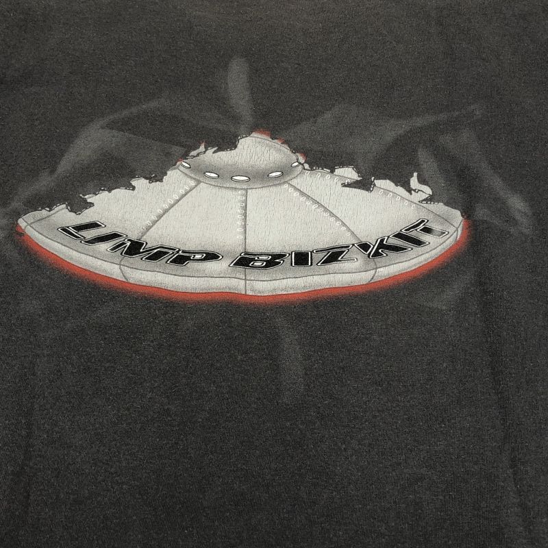 中古】90s Limp Bizkit UFO Tシャツ L チャコールグレー GIANTボディ