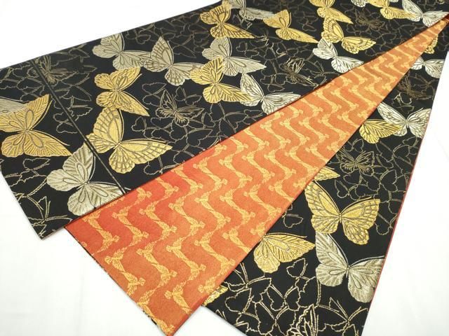 9月新作♡作家物斉藤三才の大迫力の黒金粋なデザイン煌めきお洒落な高級帯地バッグ 9月新作♡作家物斉藤三才の大迫力の黒金粋な