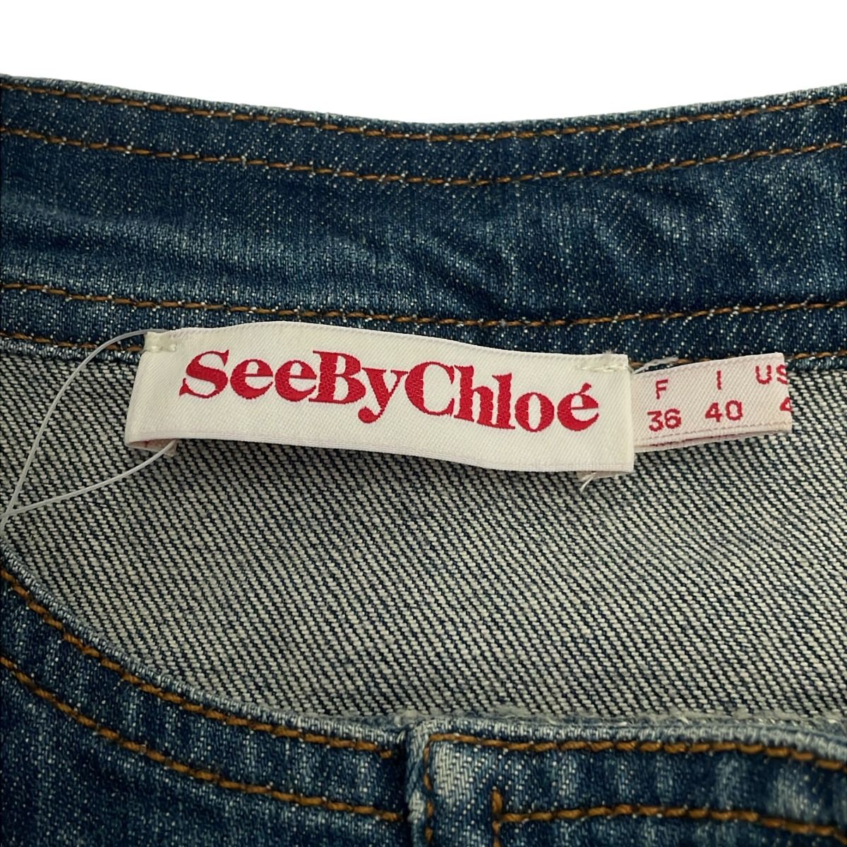 SEE BY CHLOE シーバイクロエ ショートスリーブデニムワンピース