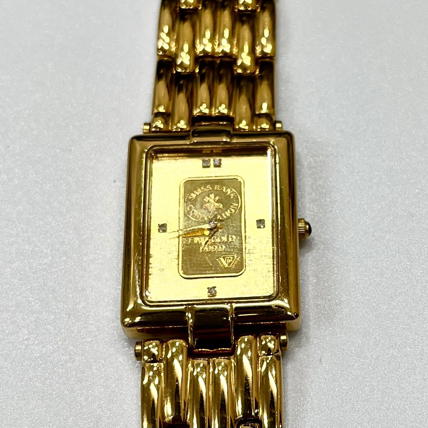 と*ん様 ELGIN エルジン 腕時計 FINEGOLD 999.9 インゴット 稼動品】純金インゴット ELGIN エルジン 腕時計 FINE GOLD 999.9