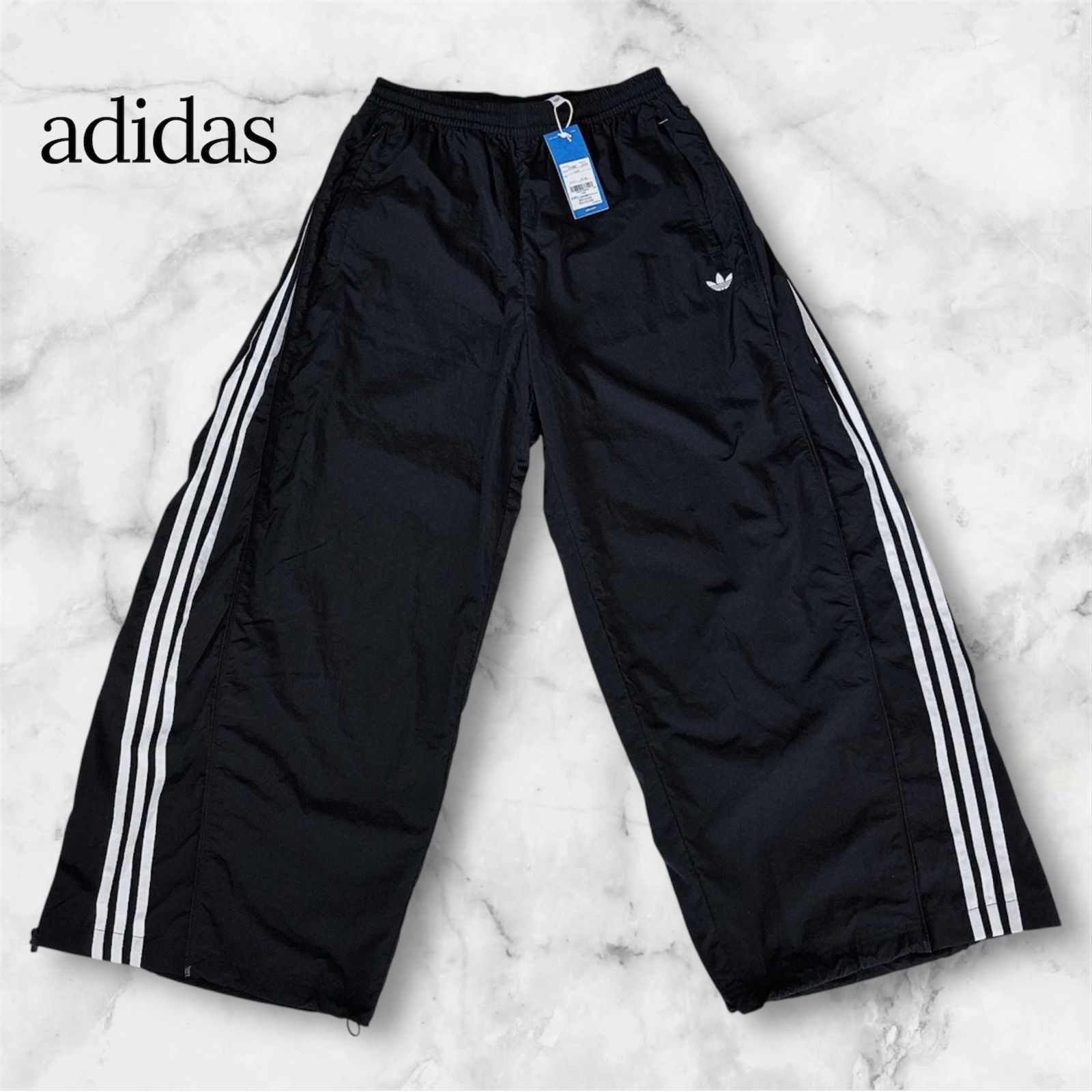 新品タグ付き】adidas Originals JX1692 トレフォイル ナイロンワイド