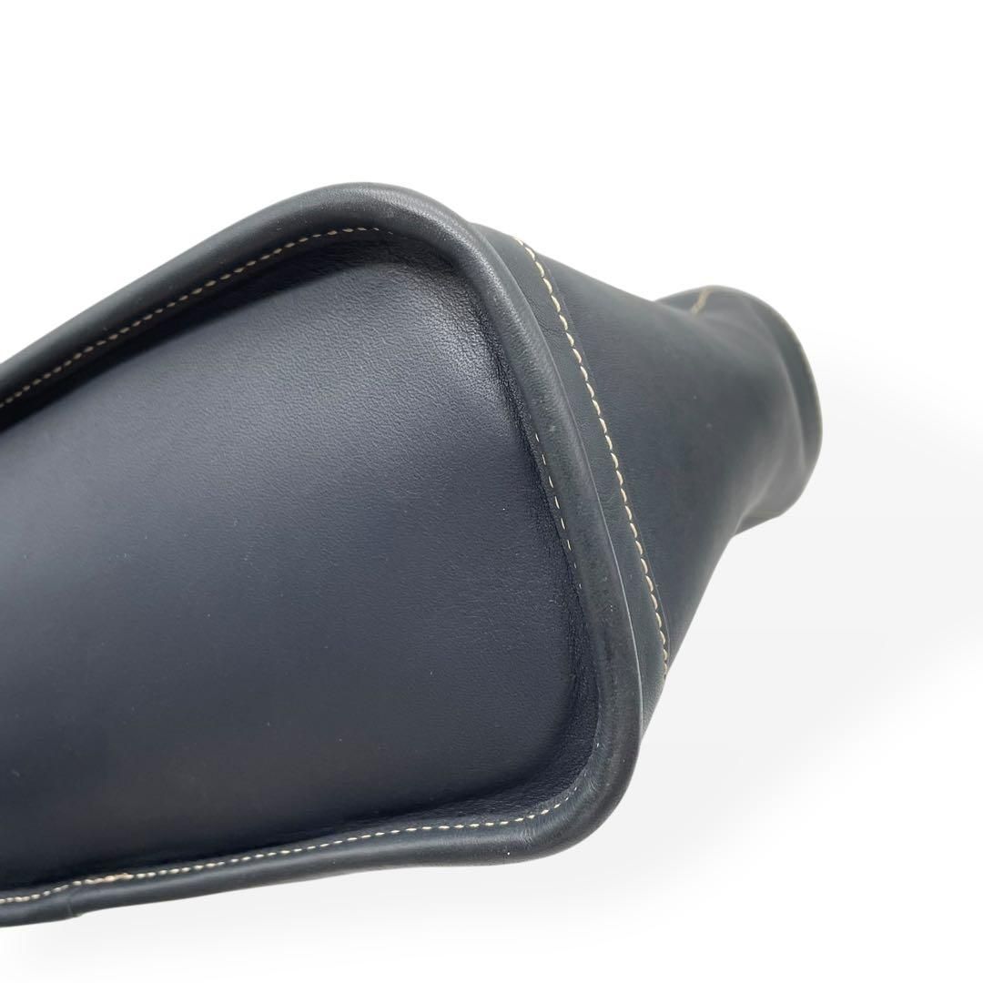 極美品 COACH オールドコーチ USA製 トートバッグ ネイビー レザー