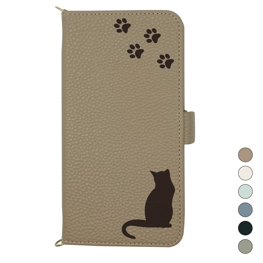 Xperia XZ2 SOV37 SO-03K 702SO ケース 手帳型 ねこ 猫 ストラップ付