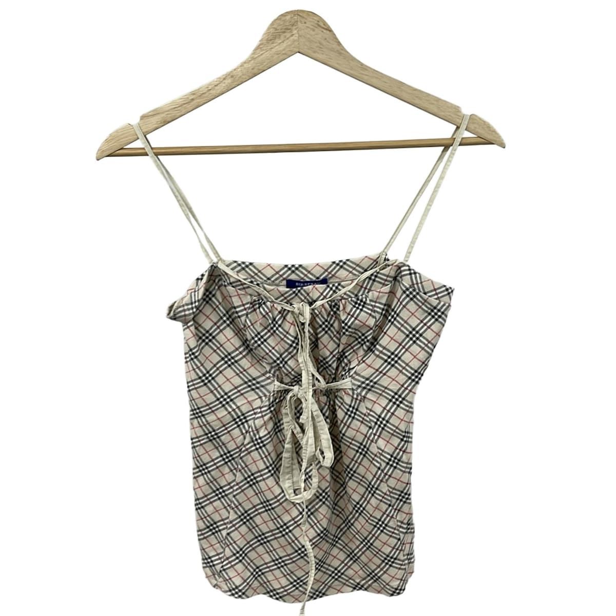 バーバリーブルーレーベル　チェック柄キャミソール 38 Burberry Blue Label(バーバリーブルーレーベル) キャミソール サイズ