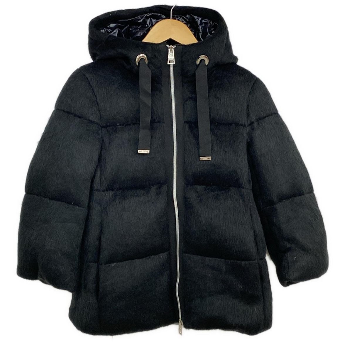 HERNO(ヘルノ) ダウンジャケット サイズ40 M レディース美品 - 黒 長袖/ジップアップ/冬 - メルカリ