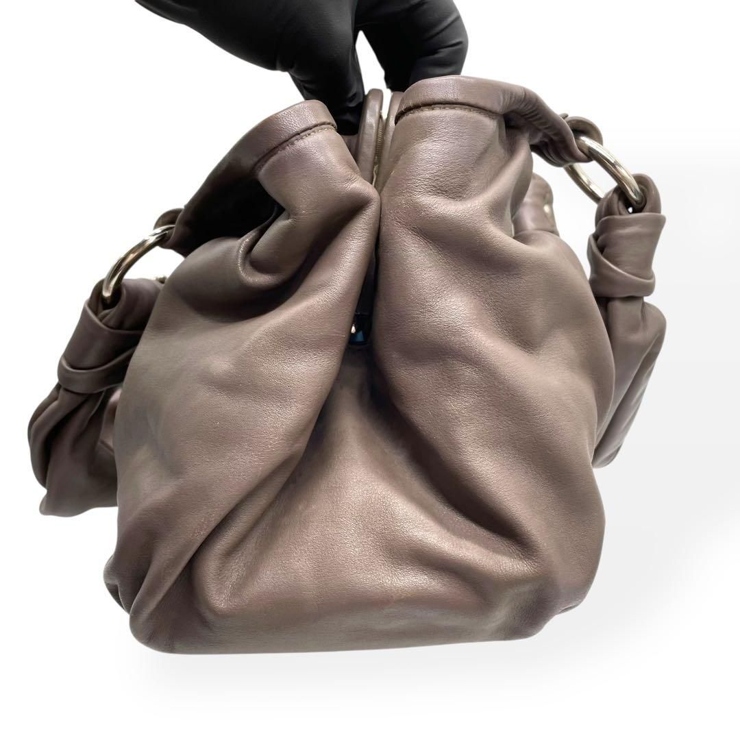 ✨美品✨COACH コーチ トートバッグ がま口 ブラウン 肩掛け レザー 革 美品 COACH コーチ トートバッグ 肩掛け がま口 レザー ブラウン