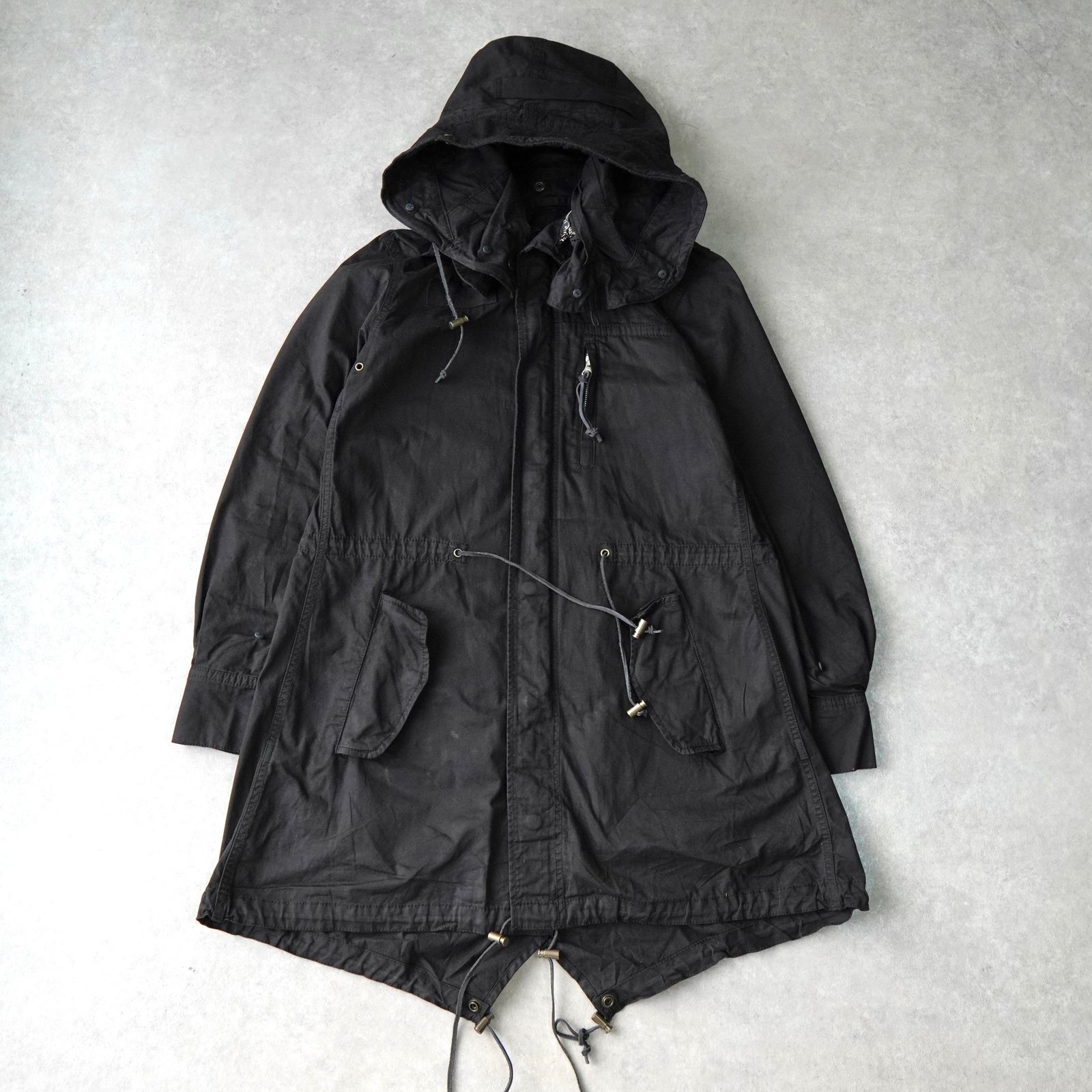 レア パナジ モッズコート　ラクーンファー　ボアライナー付き　フリーサイズ レア パナジ モッズコート ラクーンファー ボアライナー付き