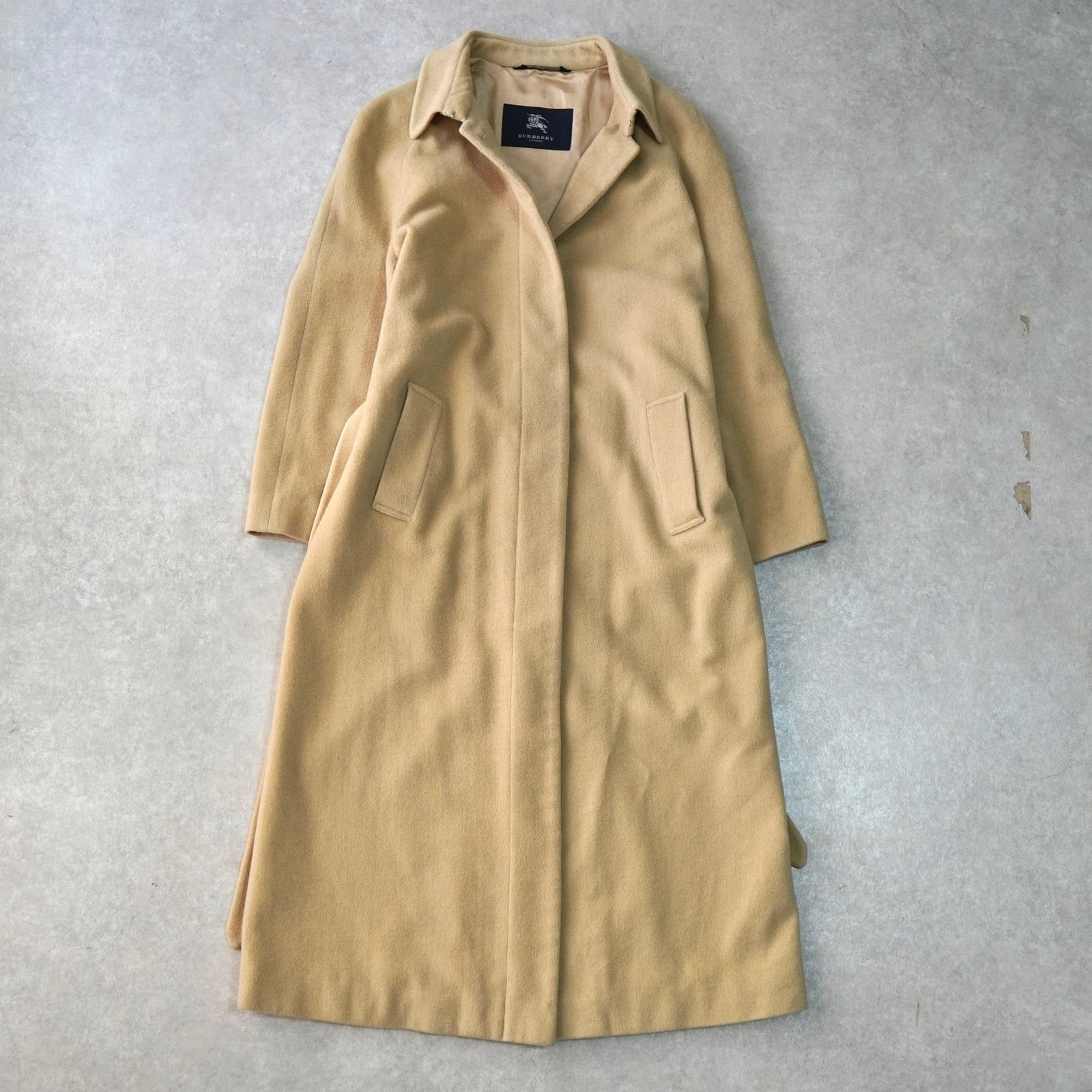 バーバリー ロンドン ウール ステンカラーコート ロングコート