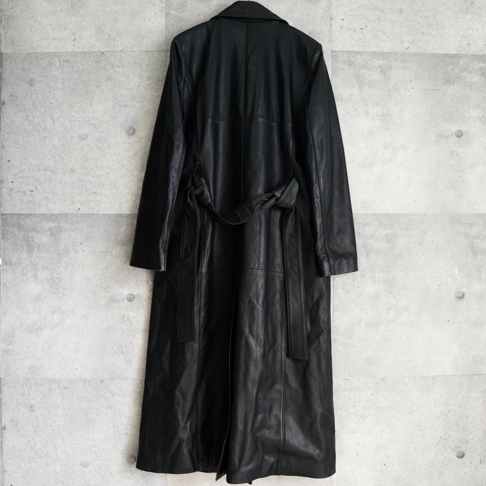 ロベルト ボッティチェリ レザー トレンチコート ブラック レディース