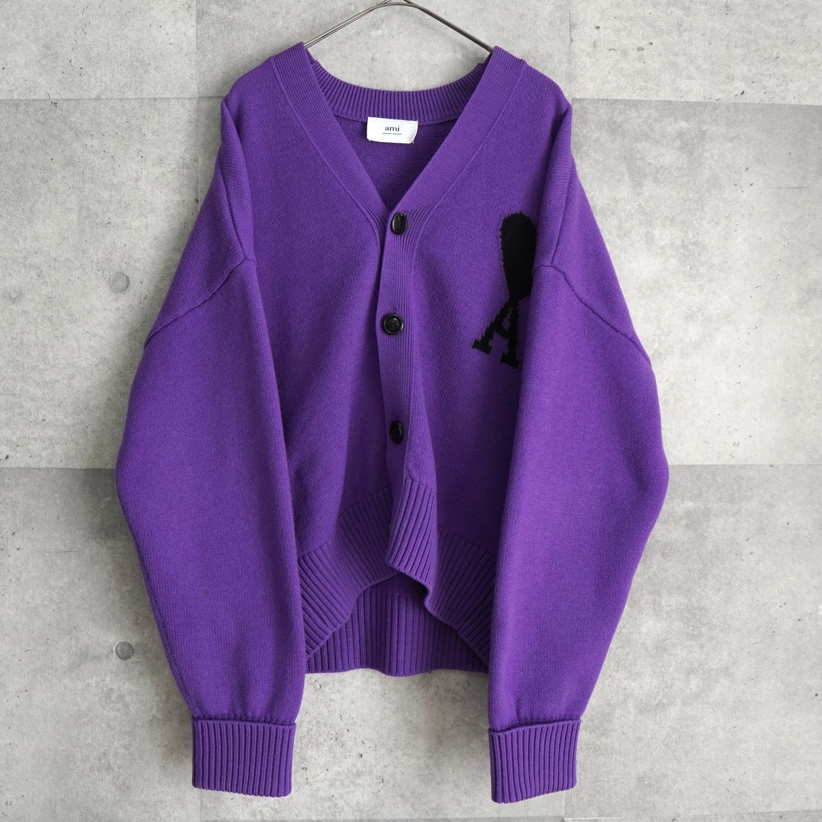 アミパリ アミ パリス ハートロゴ カーディガン パープル - メルカリ