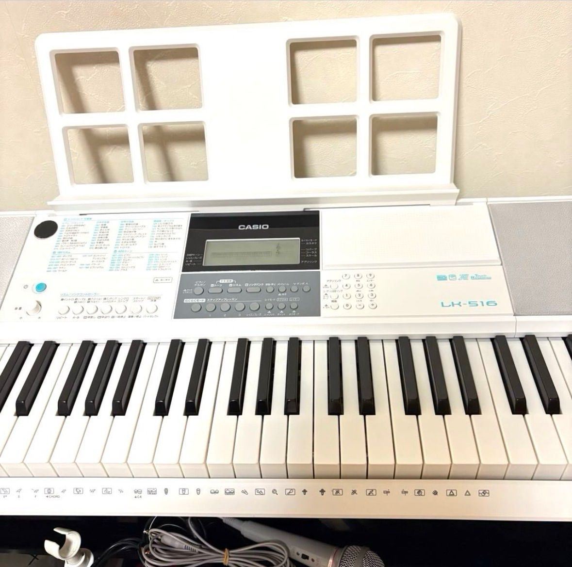 楽器・機材 CASIO LK516 光ナビゲーションキーボード マイク