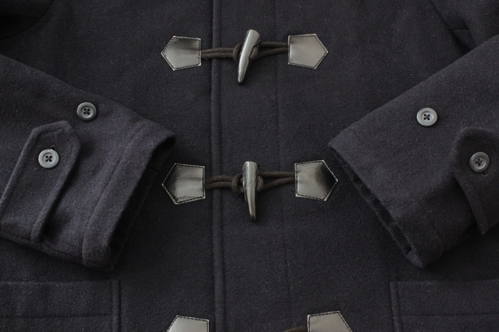 82【美品】イーストボーイ ダッフルコート 11 ダークネイビー 濃紺 L