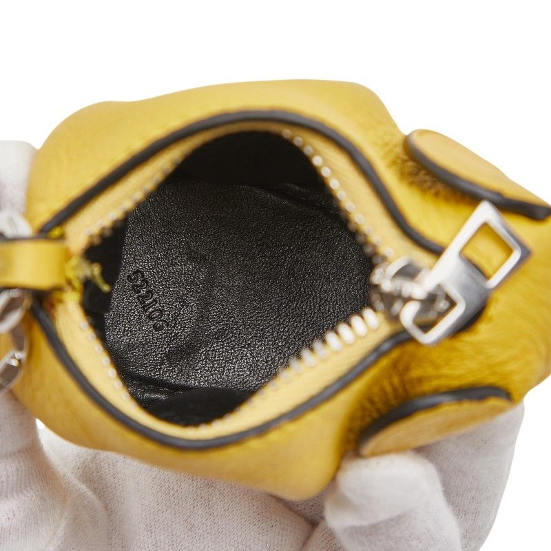 ロエベ エレファント コインケース チャーム キーリング イエロー