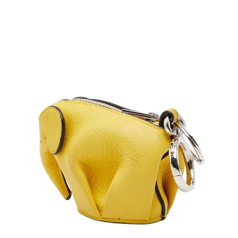 ロエベ エレファント コインケース チャーム キーリング イエロー