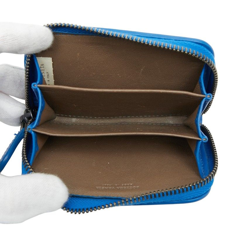 ボッテガヴェネタ イントレチャート コインケース 小銭入れ ブルー