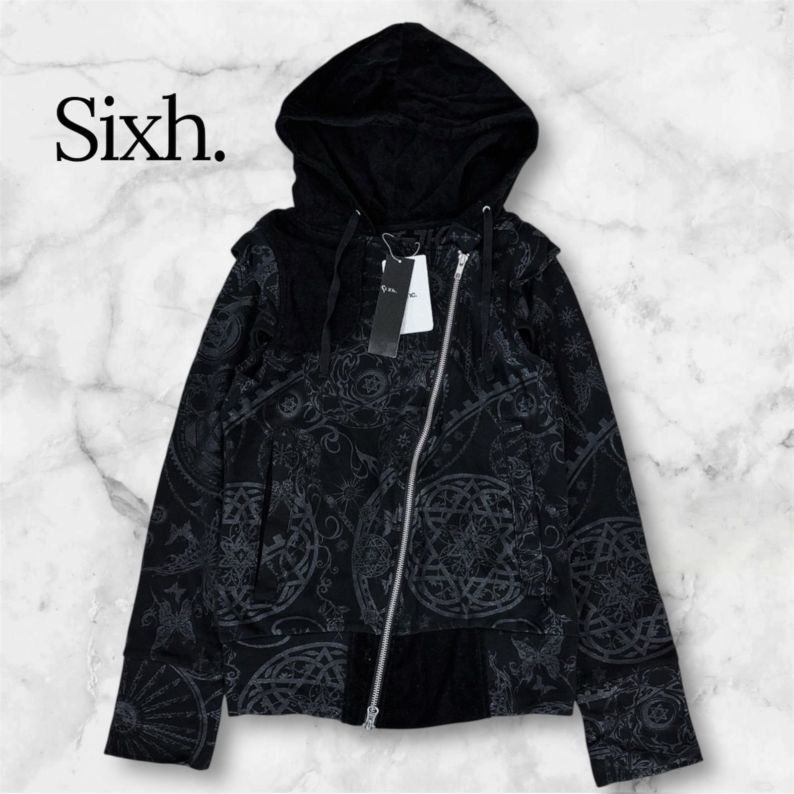 Sixh. フード付きジップアップコート/シックス h.naoto