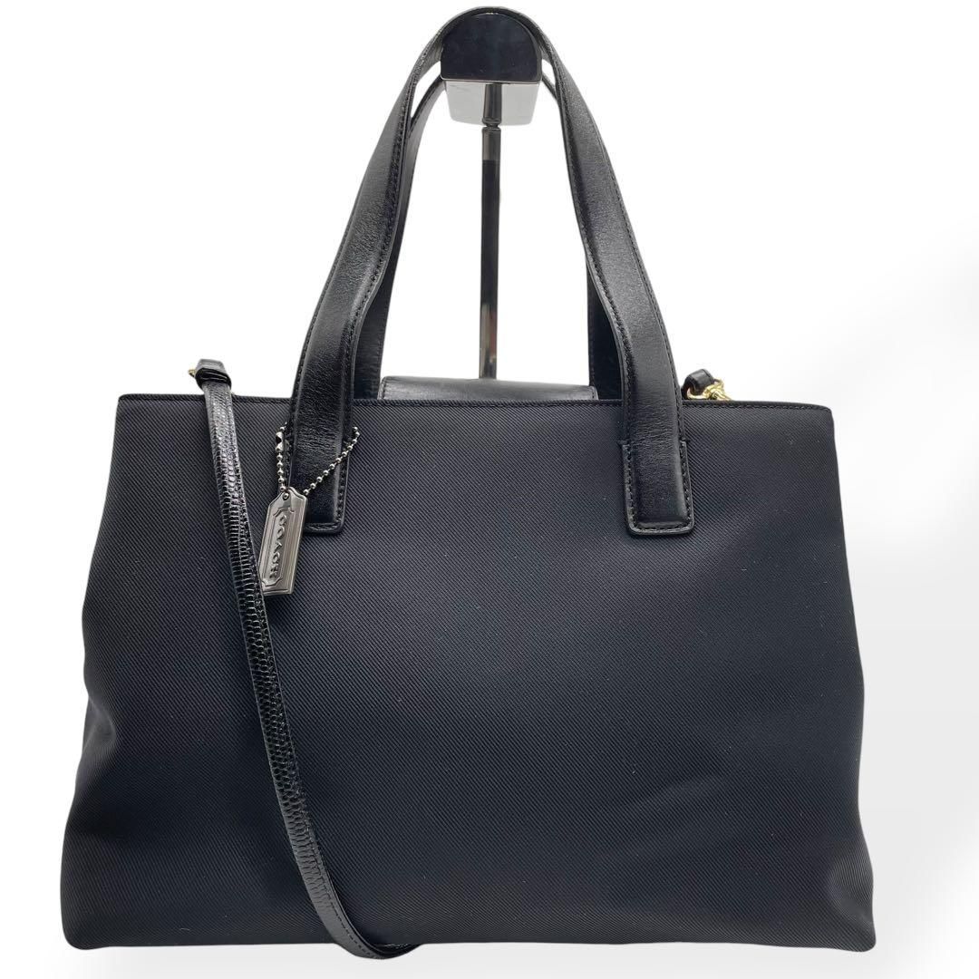 極美品 COACH コーチ 2way ハンドバッグ ショルダーバッグ ブラック