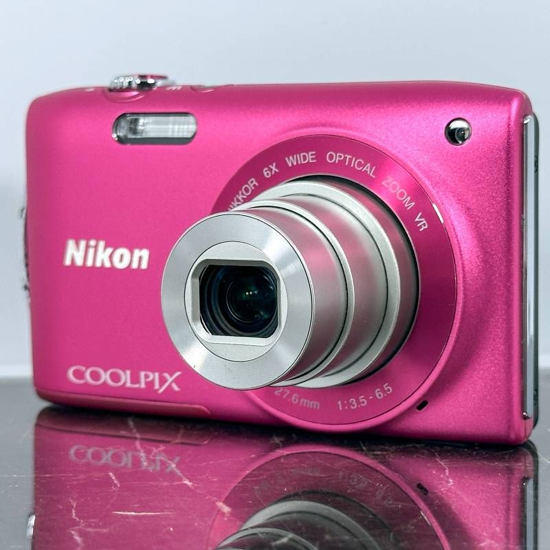 美品】Nikon COOLPIX S3300 ピンク 1600万画素 6倍ズーム 26mm広角 手