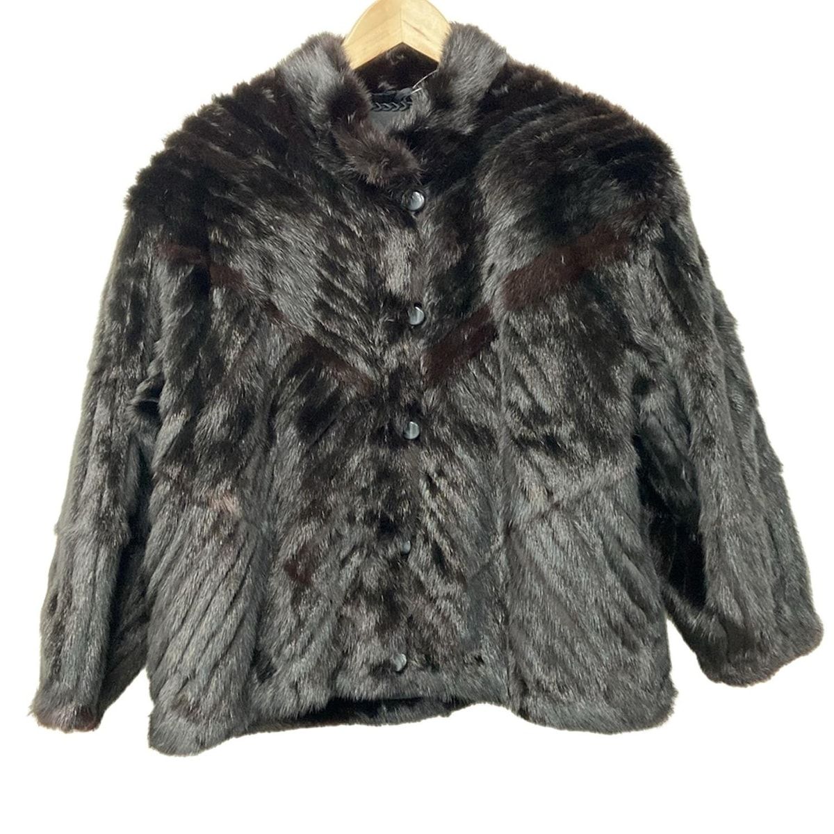 SAGA MINK(サガミンク) コート サイズ13 L レディース美品 - 黒×ダーク