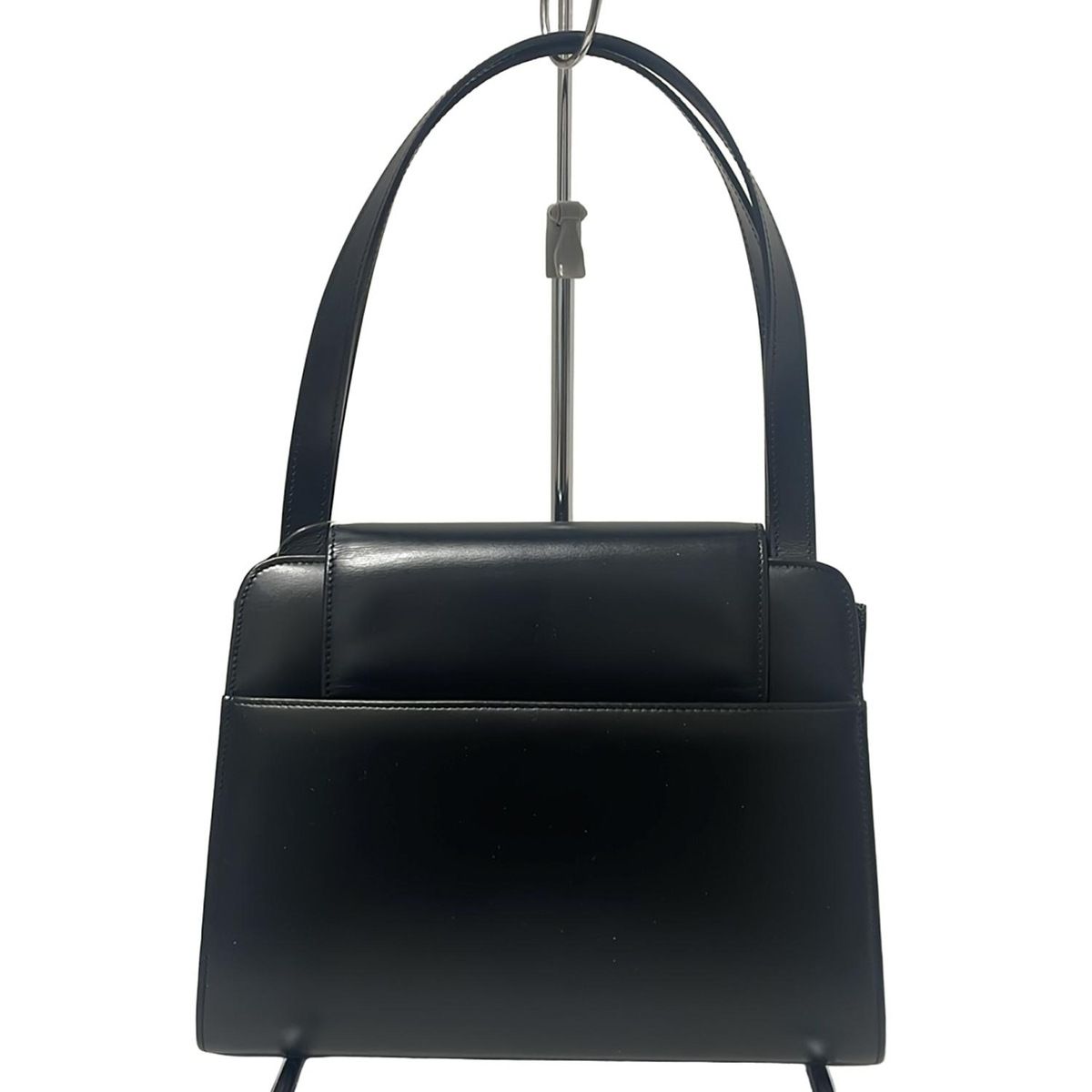 カルティエ　サファイア　濃紺レザー ハンドバッグ Cartier(カルティエ) ハンドバッグ サファイアライン ダークネイビー