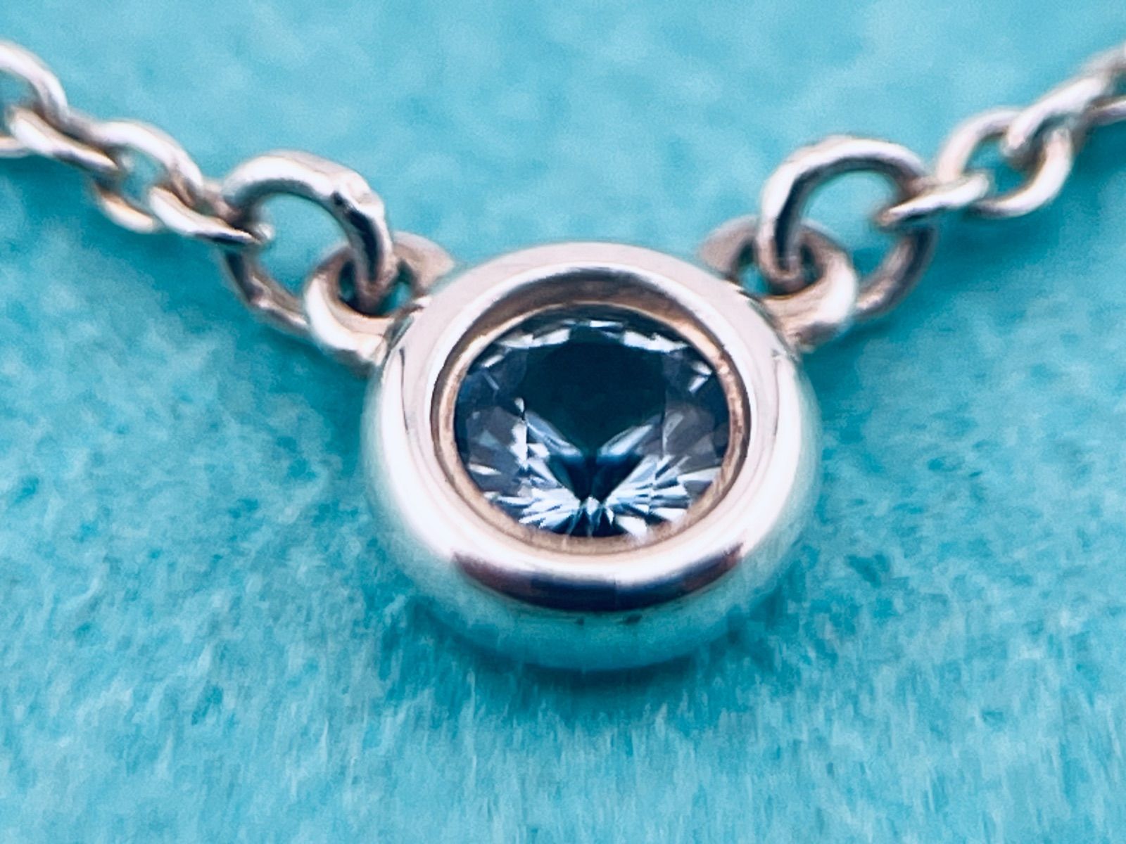 Tiffany バイザヤード　アクアマリン　シルバーネックレス　Ag925 Tiffany バイザヤード アクアマリン シルバー ネックレス Ag925