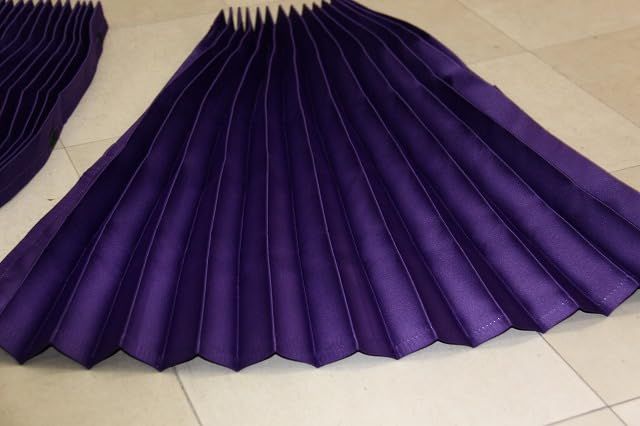 トラックカーテン プリーツ仮眠カーテン 紫 巾240㎝×丈90㎝（2枚入り