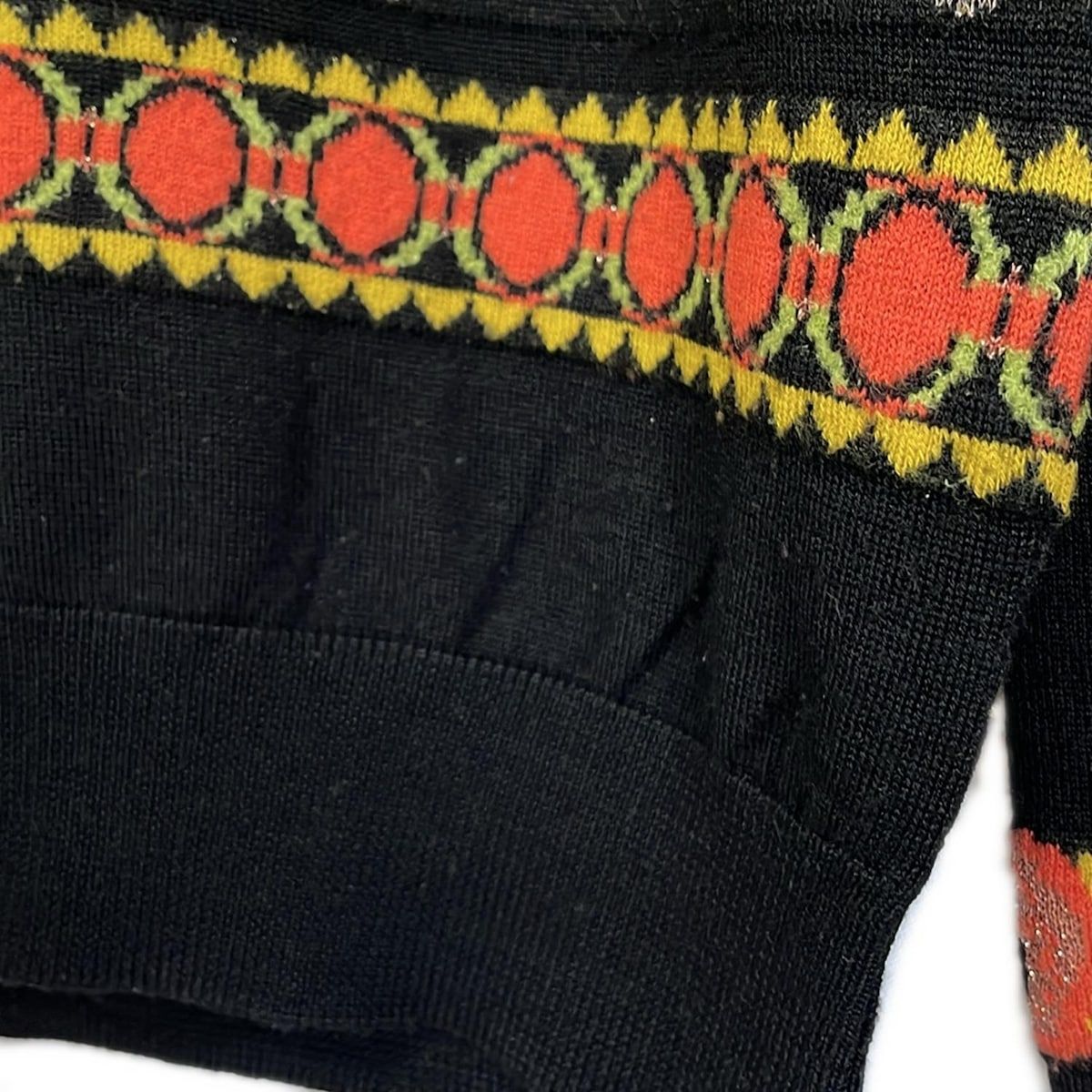 ETRO(エトロ) 長袖セーター サイズ42 M レディース美品 - 黒×オレンジ