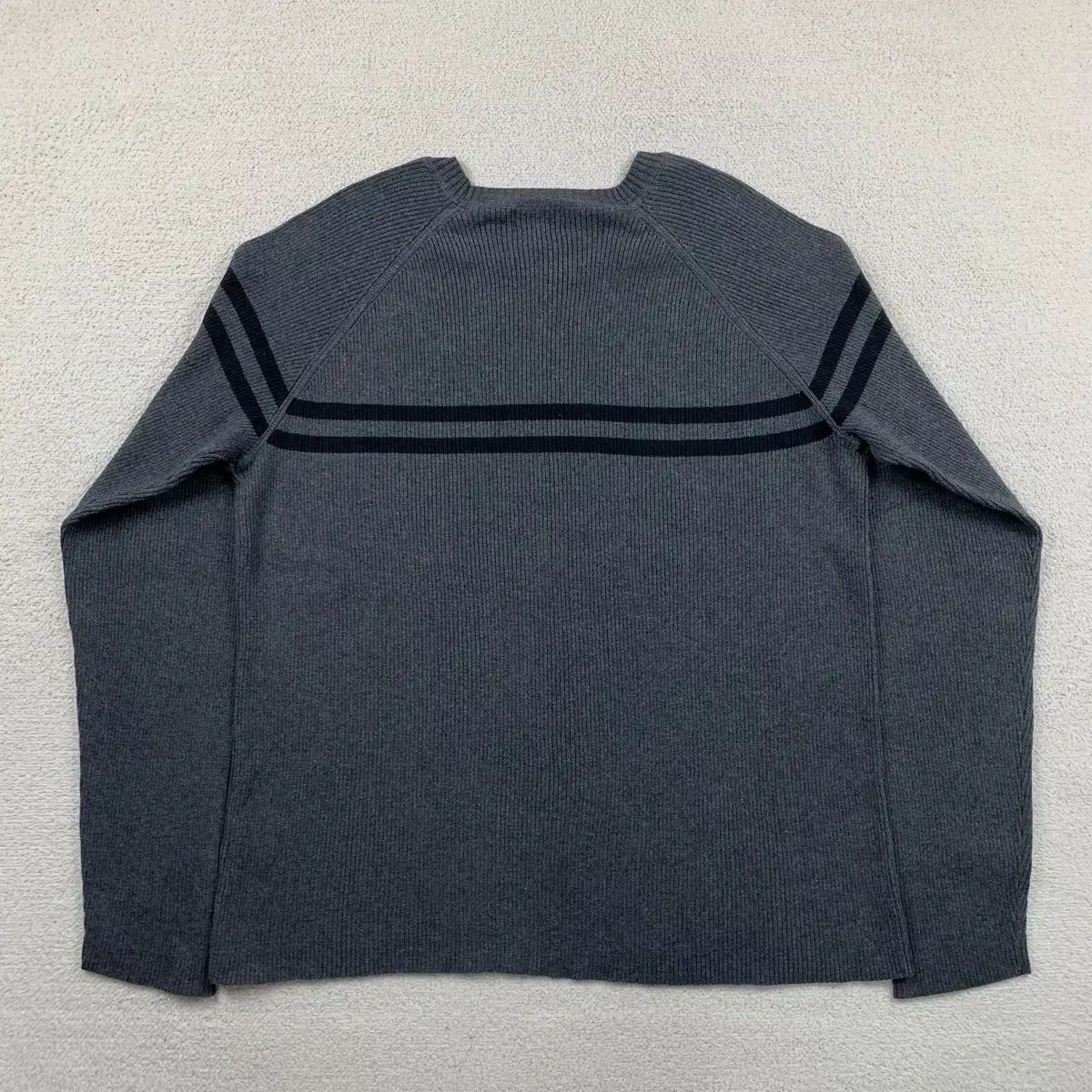 ポロジーンズ 星条旗 刺繍ロゴ ゴージ ニット チャコール ラルフ 