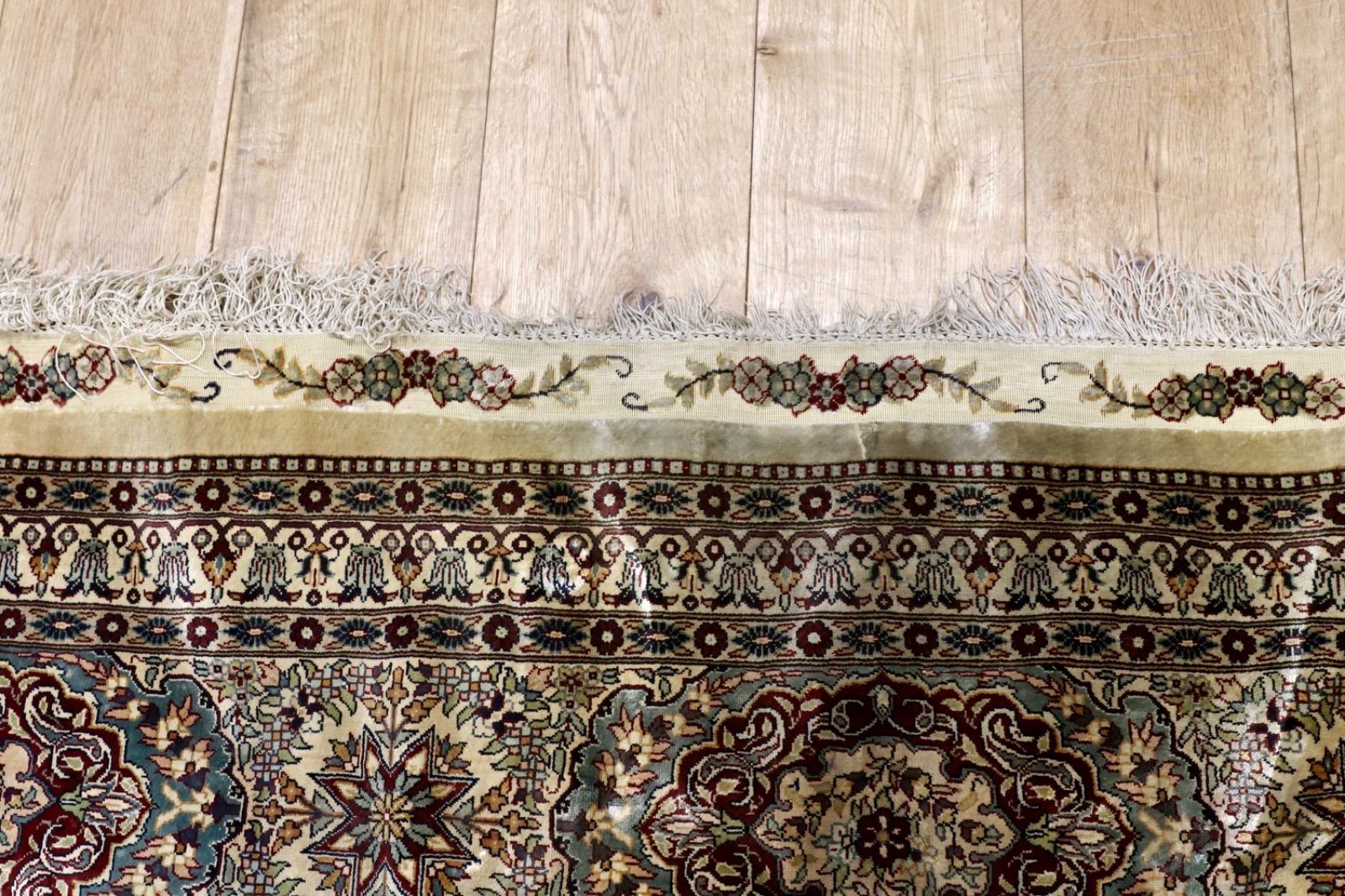 GMIK803○トルコ ヘレケ ペルシャ絨毯 シルク 手織り 大判 最高級