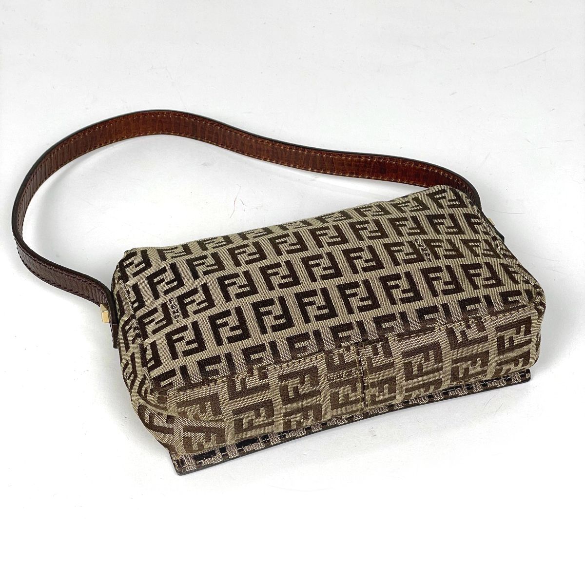 フェンディ FENDI ズッキーノ柄 ミニ ハンドバッグ ポーチ