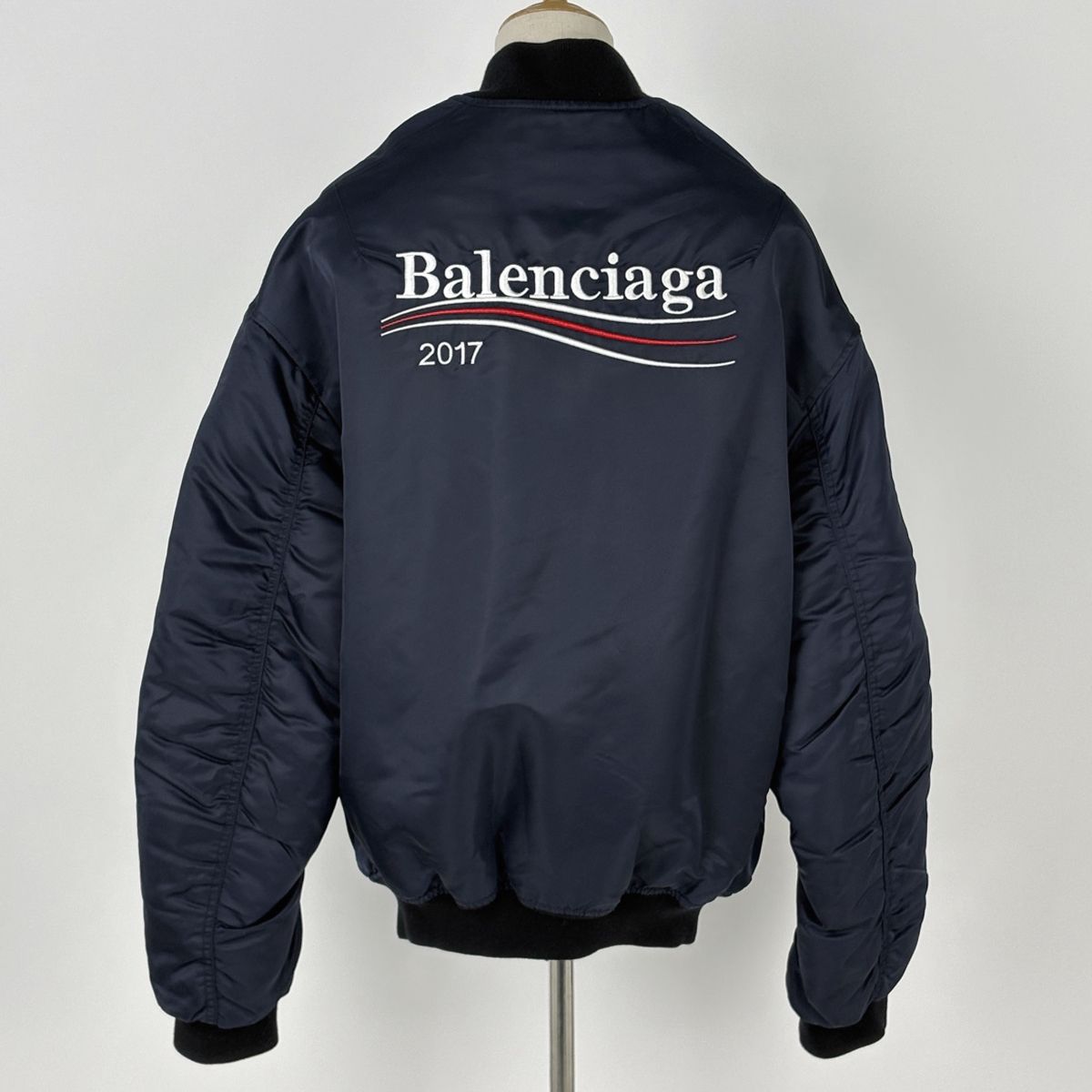 バレンシアガ BALENCIAGA ロゴ ボンバージャケット ブルゾン ダブル  