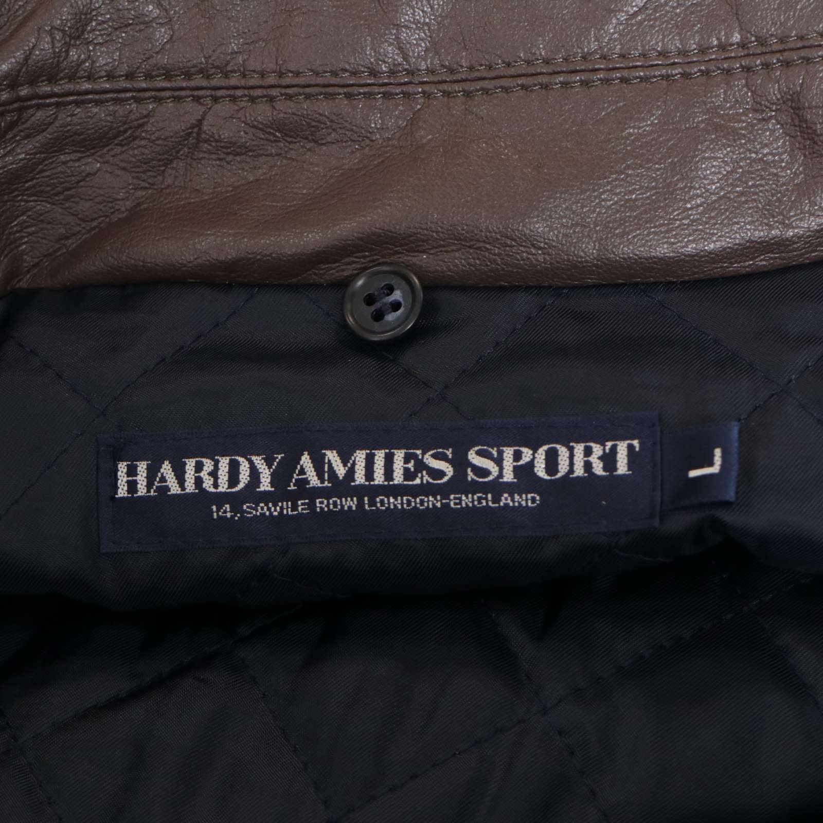 HARDY AMIES SPORT ハーディエイミス 秋冬 犬&ロゴ刺繍☆ Fレザー切替