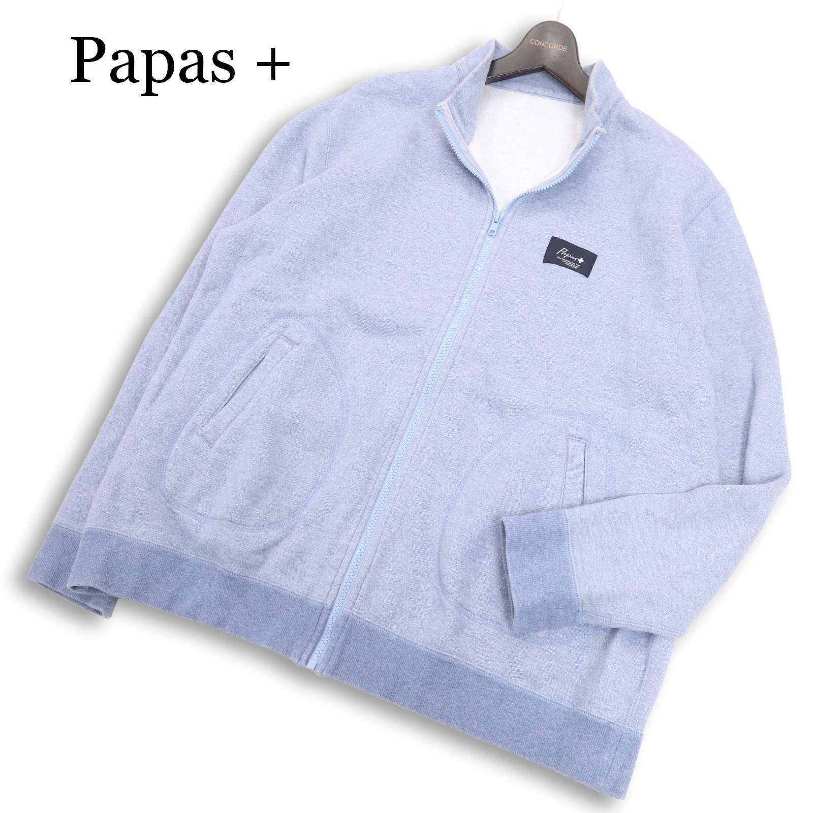 美品 Papas+ パパス プラス ウール ワッペン ニット ジャケット L 美品 Papas+ パパス プラス ウール ワッペン ニット ジャケット L