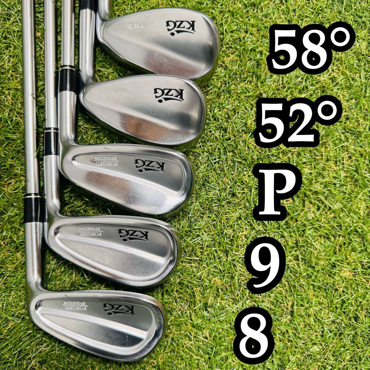 【美品】KZG フォージド エボリューション アイアンヘッド 9本 3-A 激レア】豪華9本 KZG フォージド エボリューション メンズアイアン