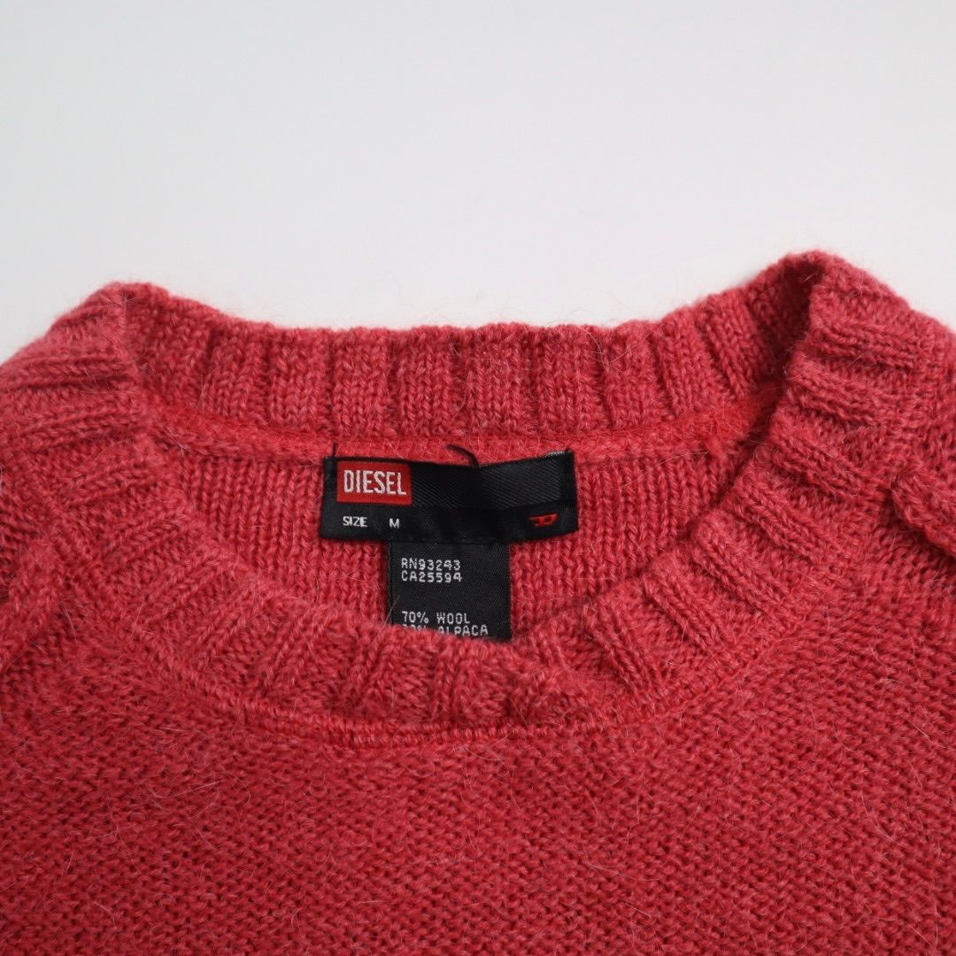 A*n様 old diesel 90s 00s 短丈ニット y2k ストリート diesel 00s y2k old vintage archive Pink Wool Alpaca Blend Knit